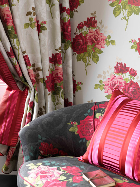 Roses curtain by Nina Campbell