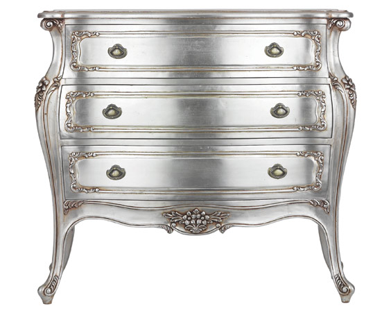 Three Drawer Bombe Commode
