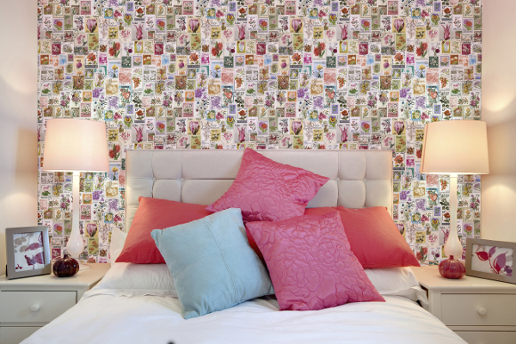 5_Vintage Flower Stamps Wallpaper