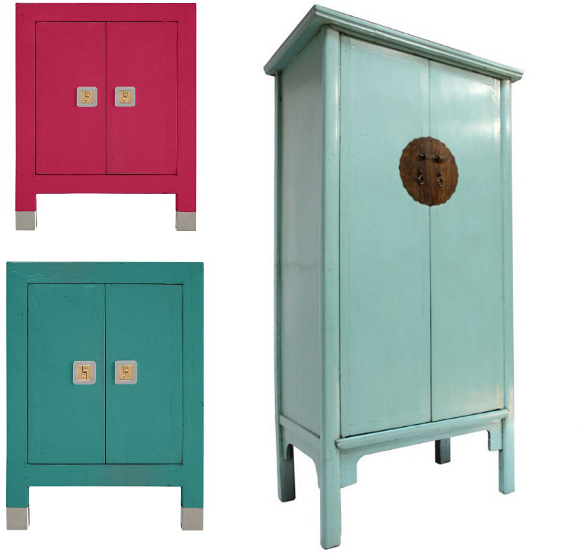 Cabinets coloured