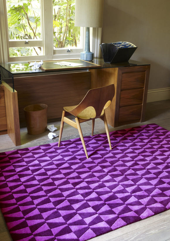 Mid century geometric carpet