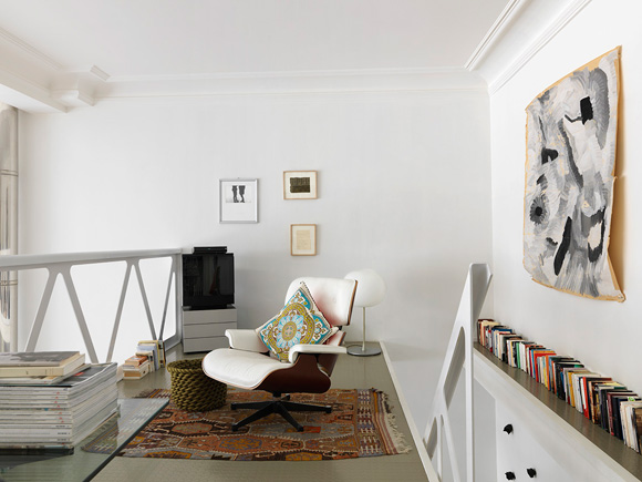 upstairs